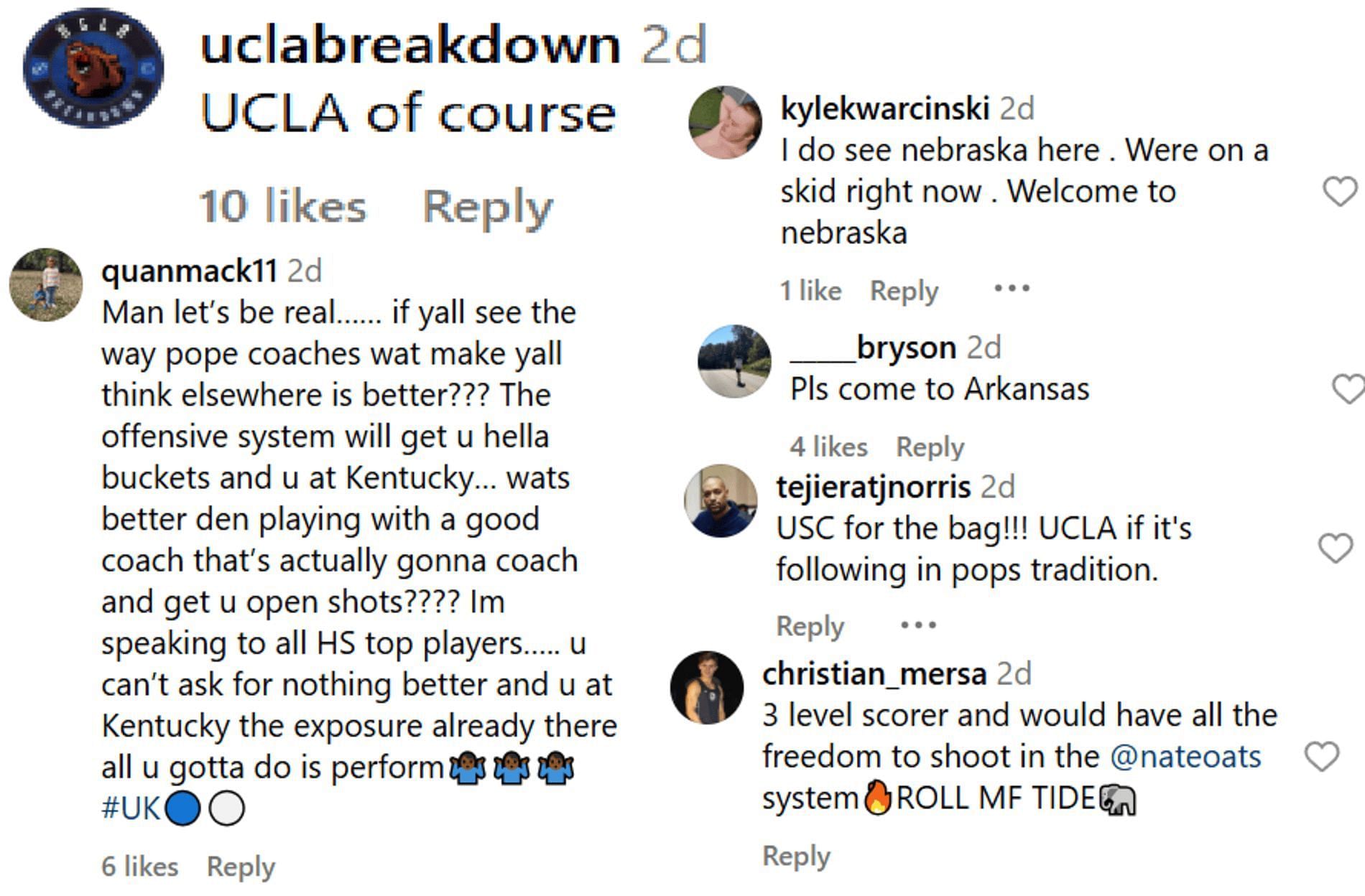 Hoops fans react to schools trying to recruit Tajh Ariza (Source: Instagram/ tiptonedits)