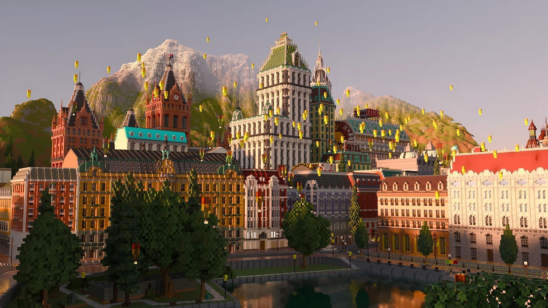 Minecraft large city build