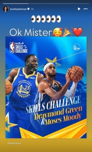 Hazel Renee's Instagram story