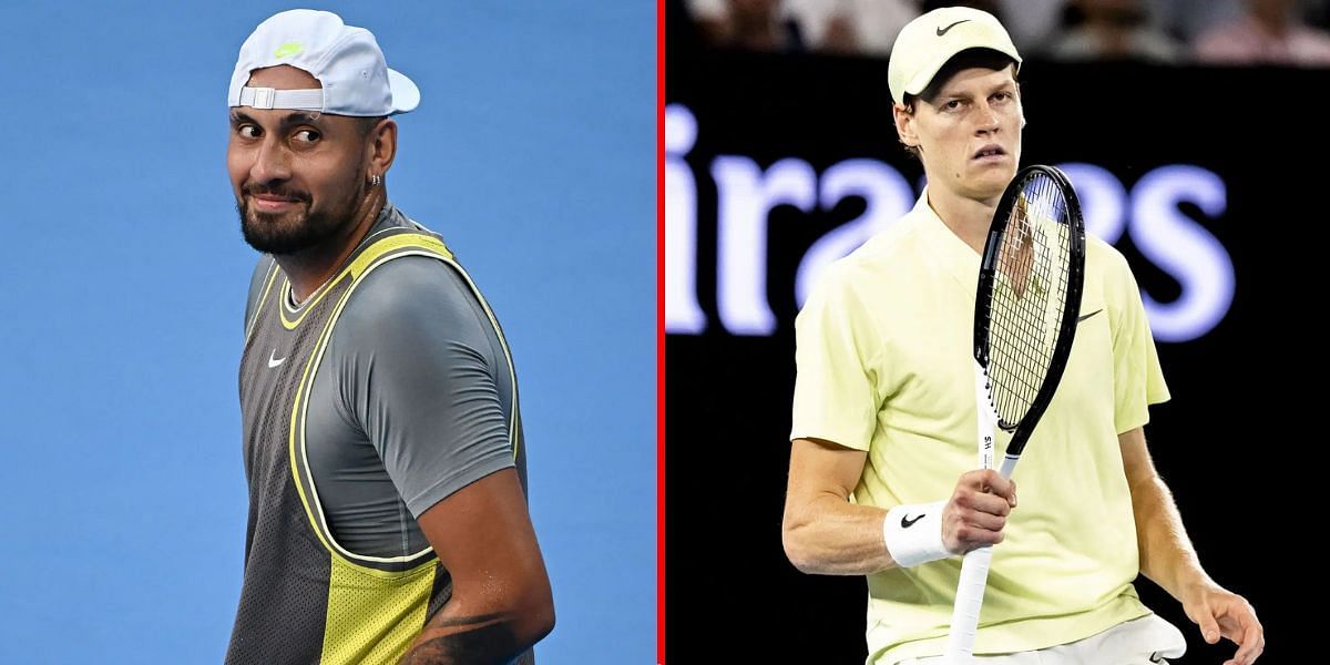 Nick Kyrgios (L) Jannik Sinner (R). (Source: GETTY)