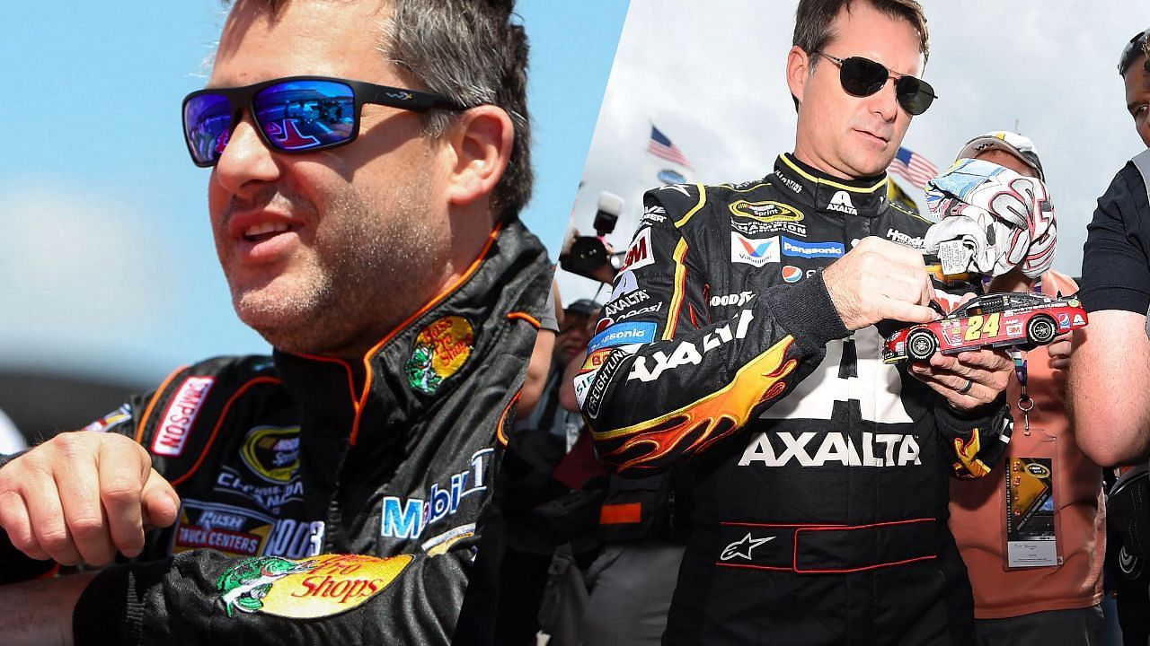 Tony Stewart (L) and Jeff Gordon (R) - Images via Imagn