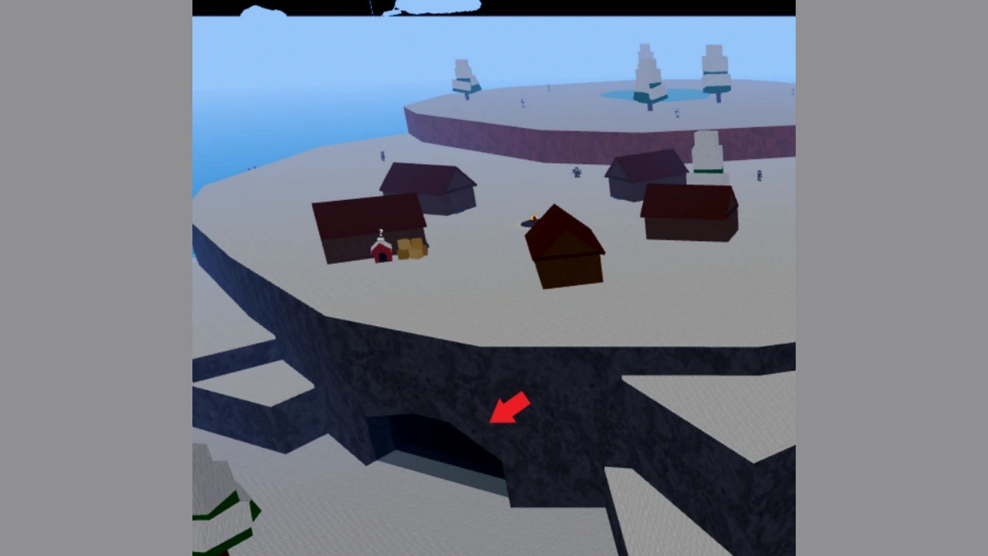 Ability Teacher location in Frozen Village (Image via Roblox)