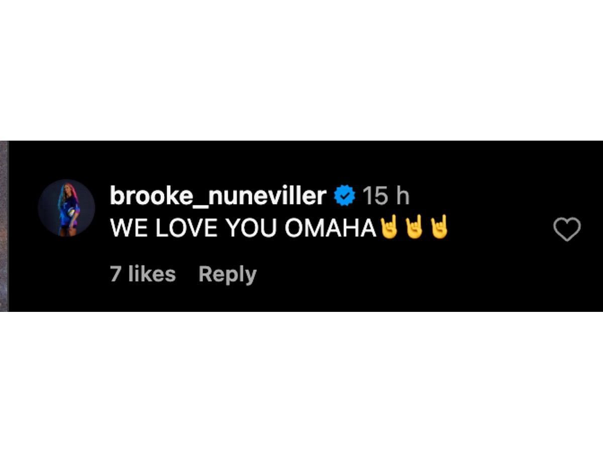 Brooke Nuneviller&#039;s comment on the Omaha Supernovas&#039; Instagram post (@omahasupernovas)