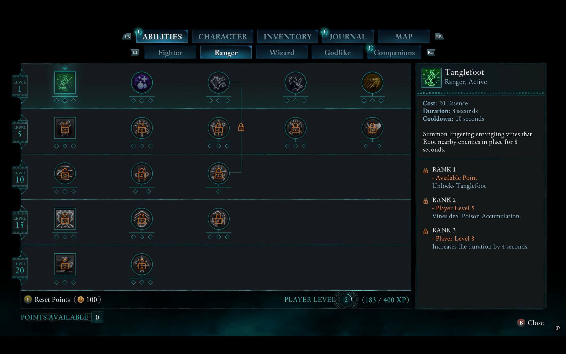 The Ranger skill tree will take some time to complete (Image via Sportskeeda || Xbox Game Studios)