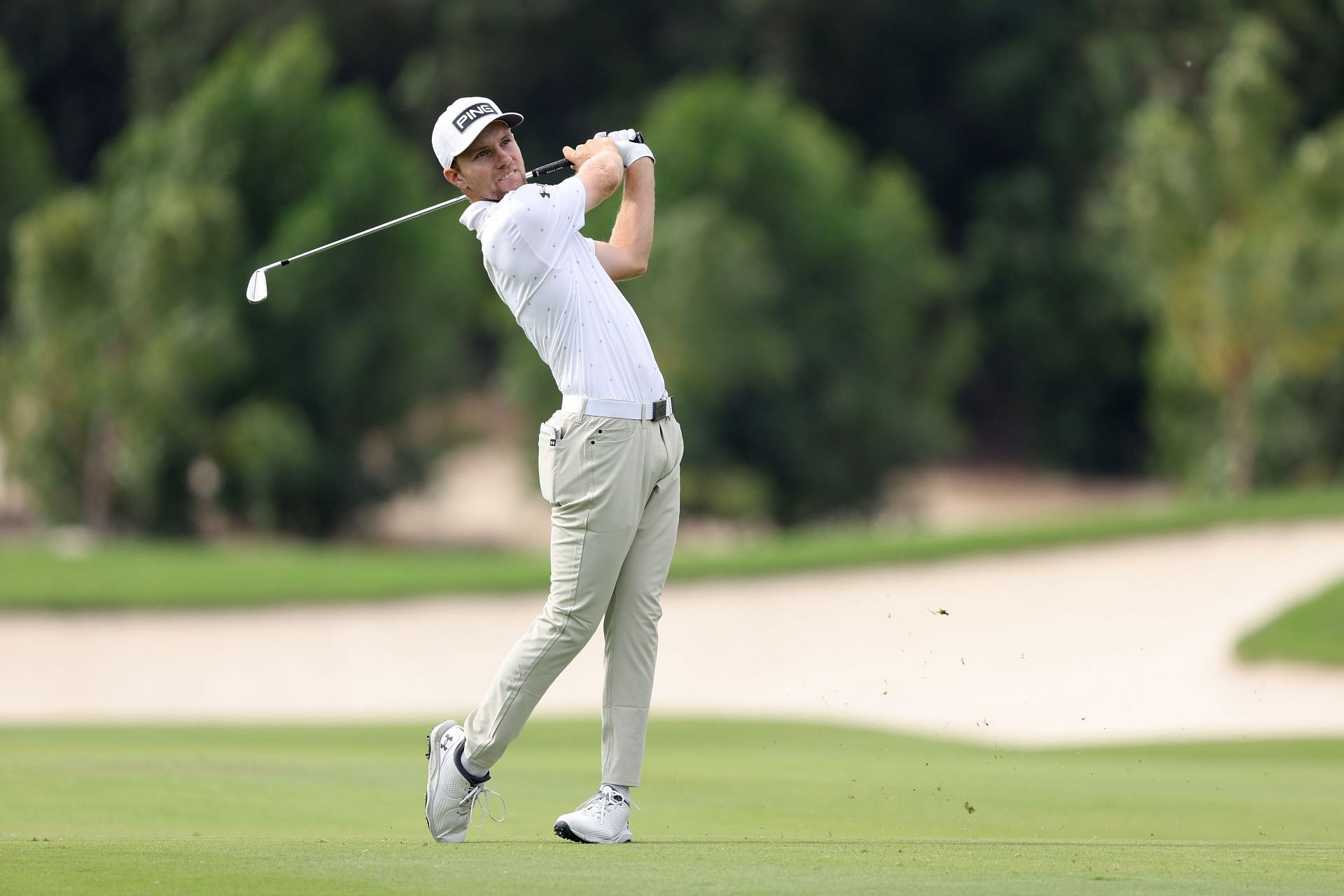 Rasmus Neergaard-Petersen co-leads the Qatar Masters 2025 after round 1 (Image via Getty).