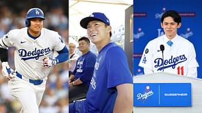 Shohei Ohtani shares the stage, spreads smiles with Dodgers' Yoshinobu Yamamoto & Roki Sasaki
