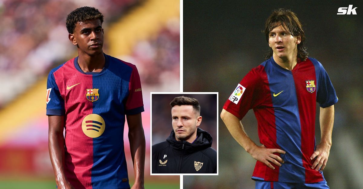 Lamine Yamal, Saul Niguez, and Lionel Messi (all images via Getty)