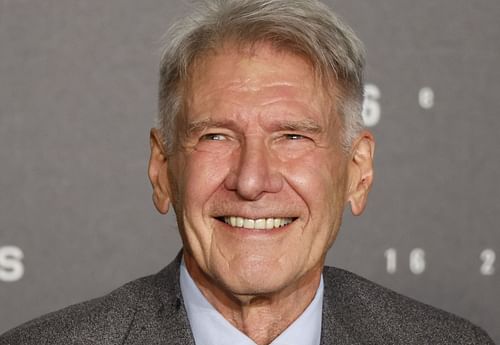 Harrison Ford is present at the press conference for "Indiana Jones and the Dial of Destiny" during the 76th Cannes film festival (Photo by Sebastien Nogier/Pool/Getty Images).