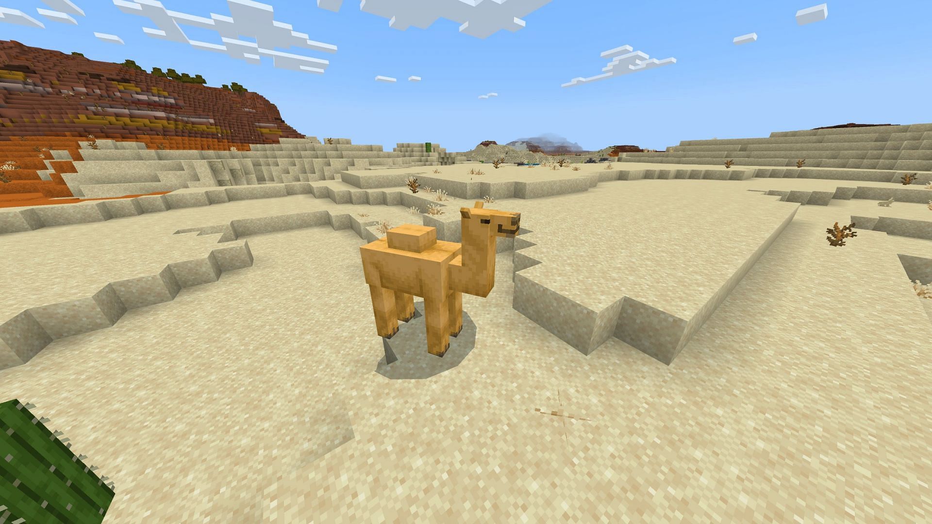 Camels will now spawn naturally anywhere in Deserts (Image via Sportskeeda Gaming/Mojang Studios)