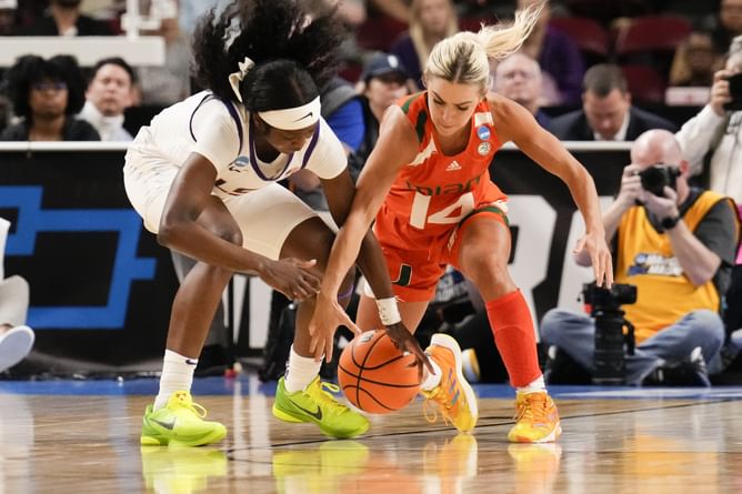 "Angel Reese school of walking in heels grad": College hoops fans react to Haley Cavinder's strange walk in heels on TikTok