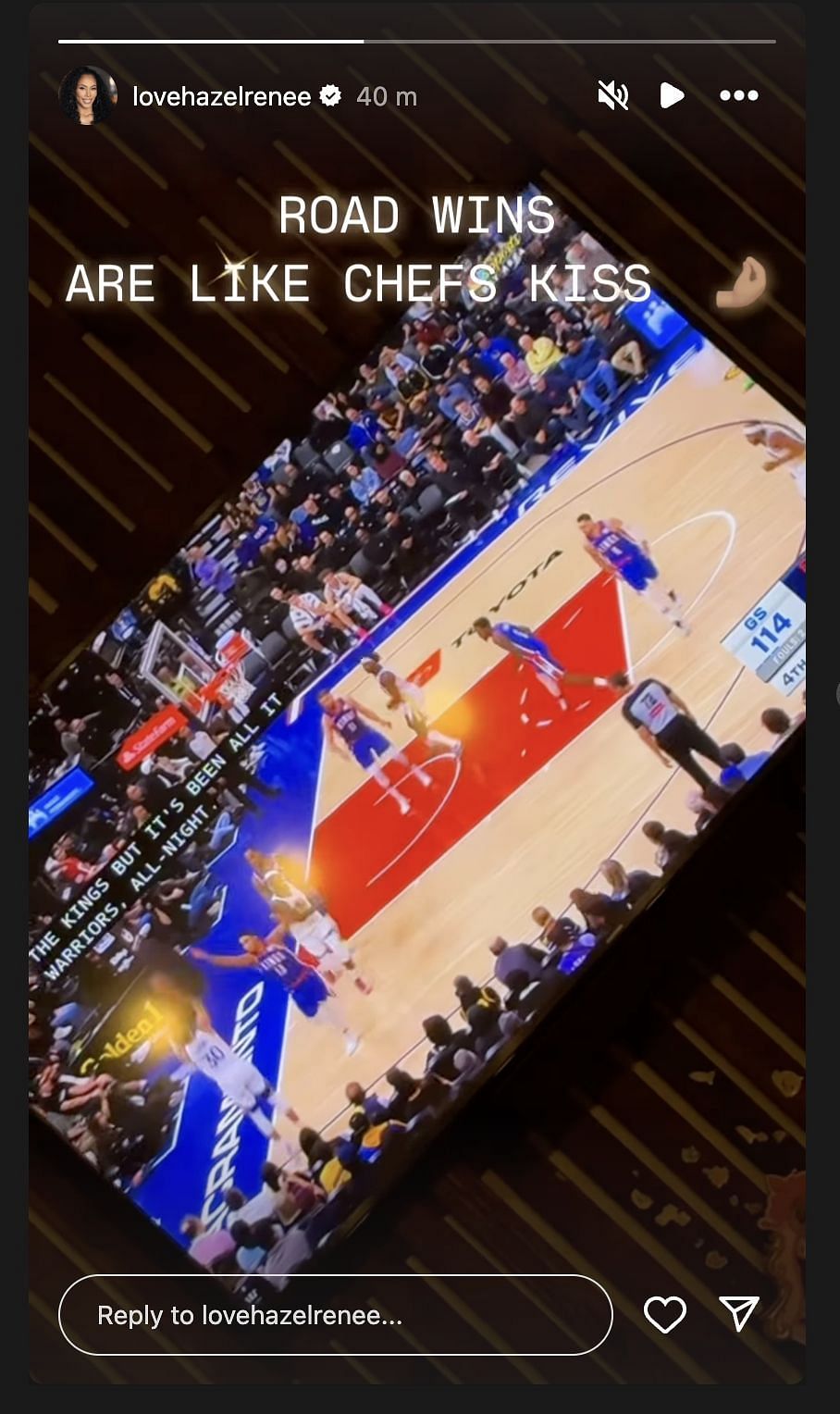 Draymond Green&#039;s wife, Hazel Renee&#039;s, Instagram Story