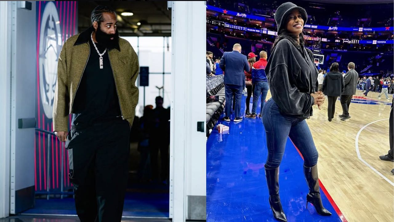 James Harden calls Taylor Rooks a &quot;cheater&quot; on Sunday after losing in the finals of a spades tournament to Rooks and NBA legend Dwyane Wade. [photo: @jharden13/IG, @taylorrooks/IG]