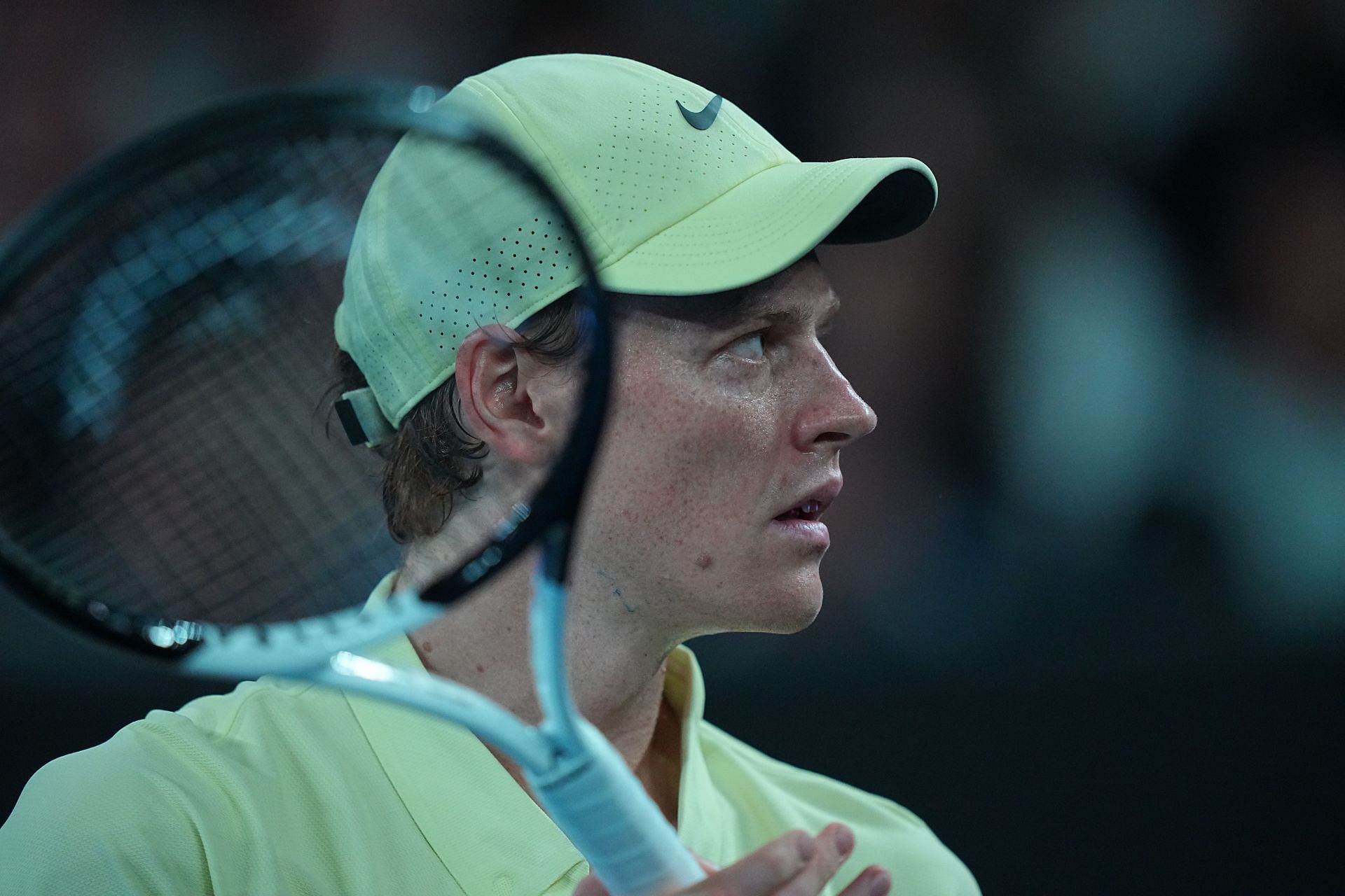 Jannik Sinner looks on at Australian Open 2025 (Source: Getty)