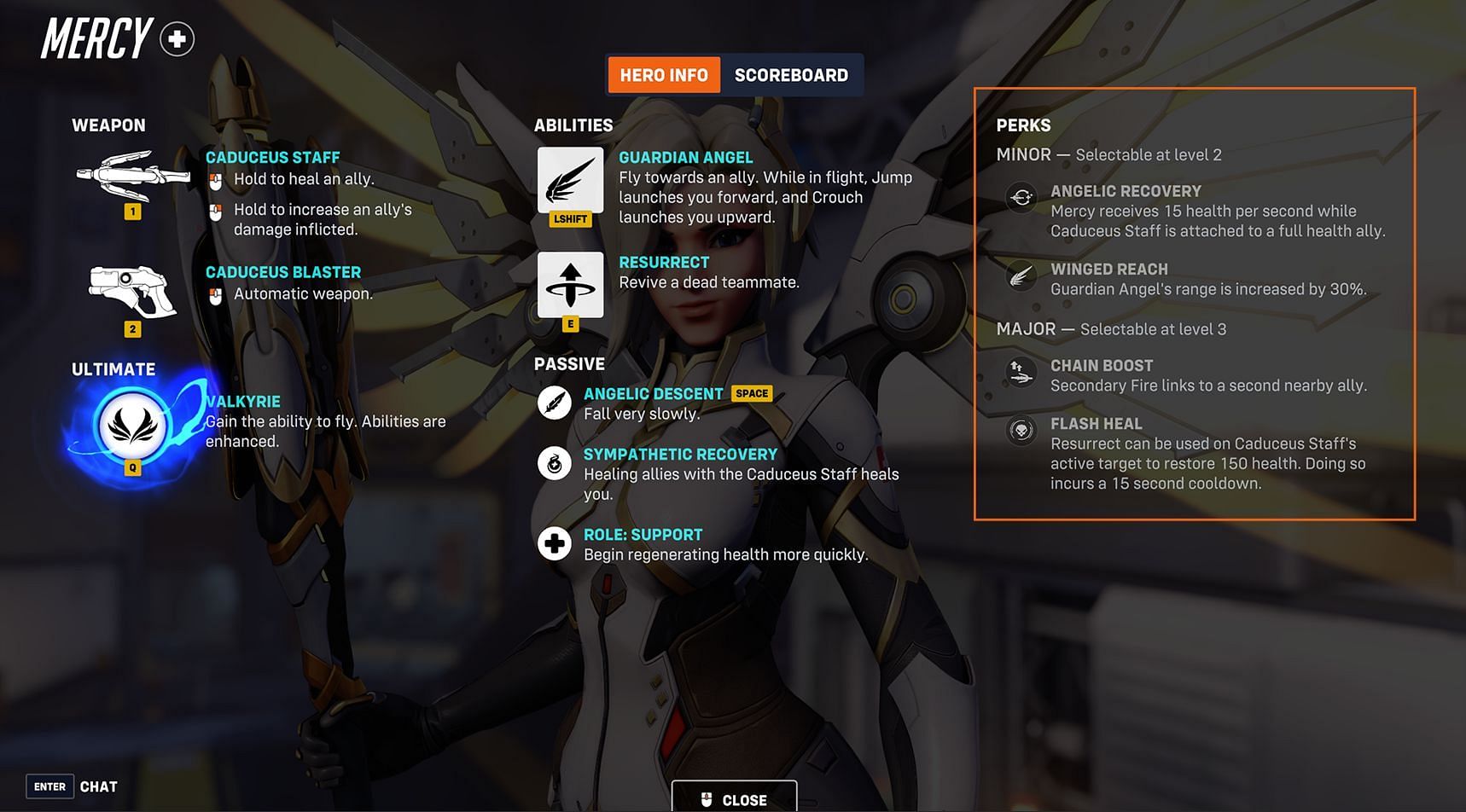 Mercy perks in Overwatch 2 (Image via Blizzard Entertainment)