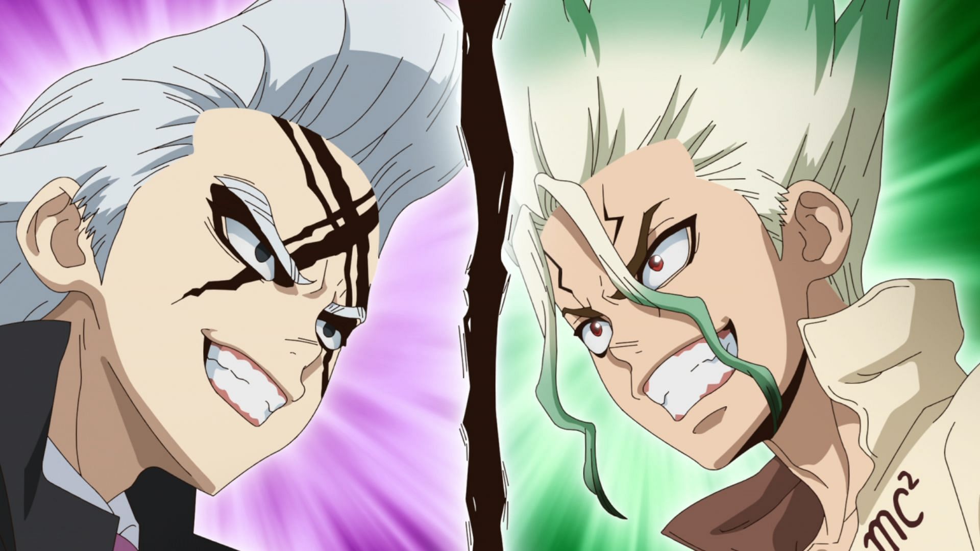 Senku and Xeno&#039;s fight officially begins by Dr. Stone season 4 episode 5&#039;s end (Image via TMS Entertainment)