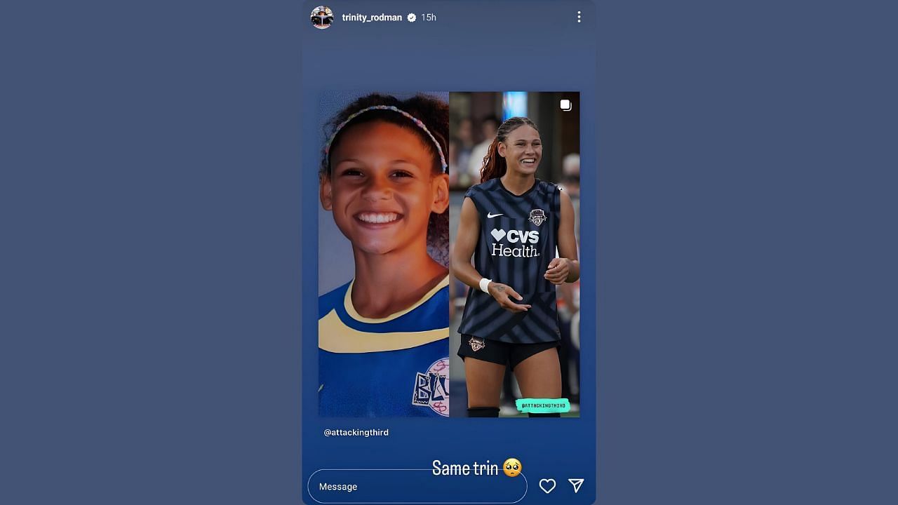 Trinity gets nostalgic on IG over her childhood pictures. (Credits: @trinity_rodman/Instagram)