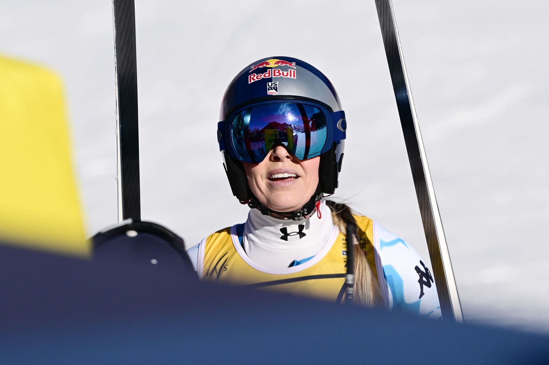 Vonn after her downhill event at Audi FIS Alpine World Ski Championships - (Source: Getty)