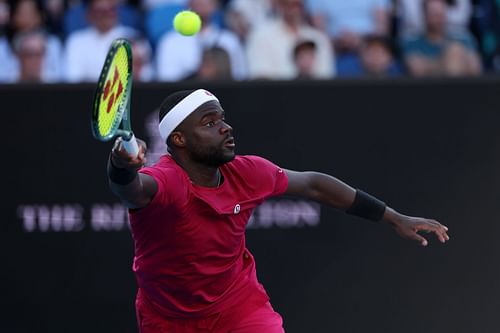 Tiafoe in action at the 2025 Australian Open (Source: Getty)