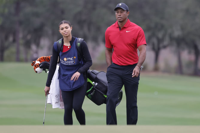 IN PICTURES: Tiger Woods attends daughter's semifinal soccer match