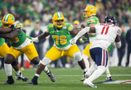 Josh Conerly Jr. was a two-year starter at Oregon.. - Source: Imagn