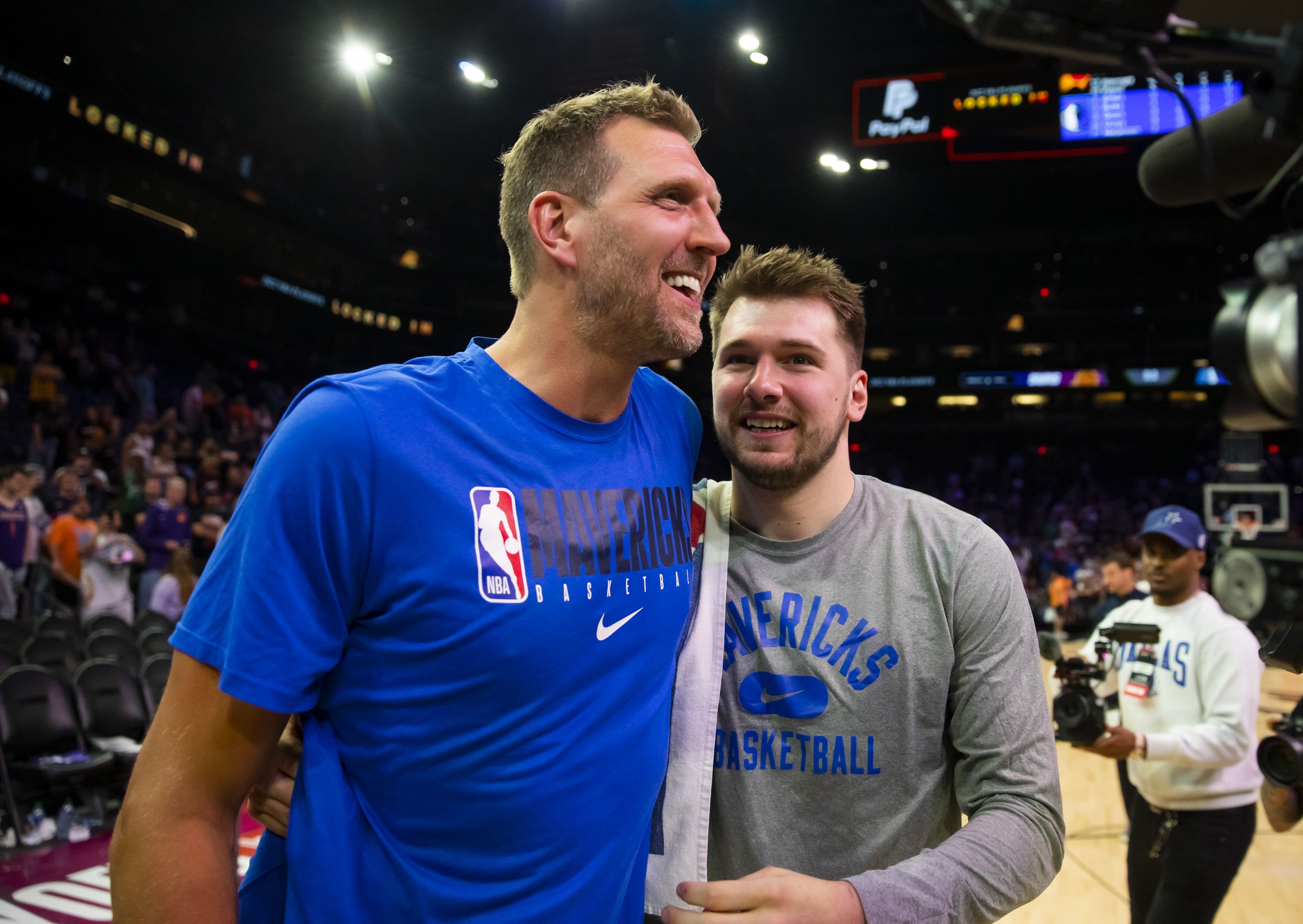 Dirk Nowitzki explains why he was in Luka Doncic&#039;s first game as a Laker. (Photo: IMAGN)