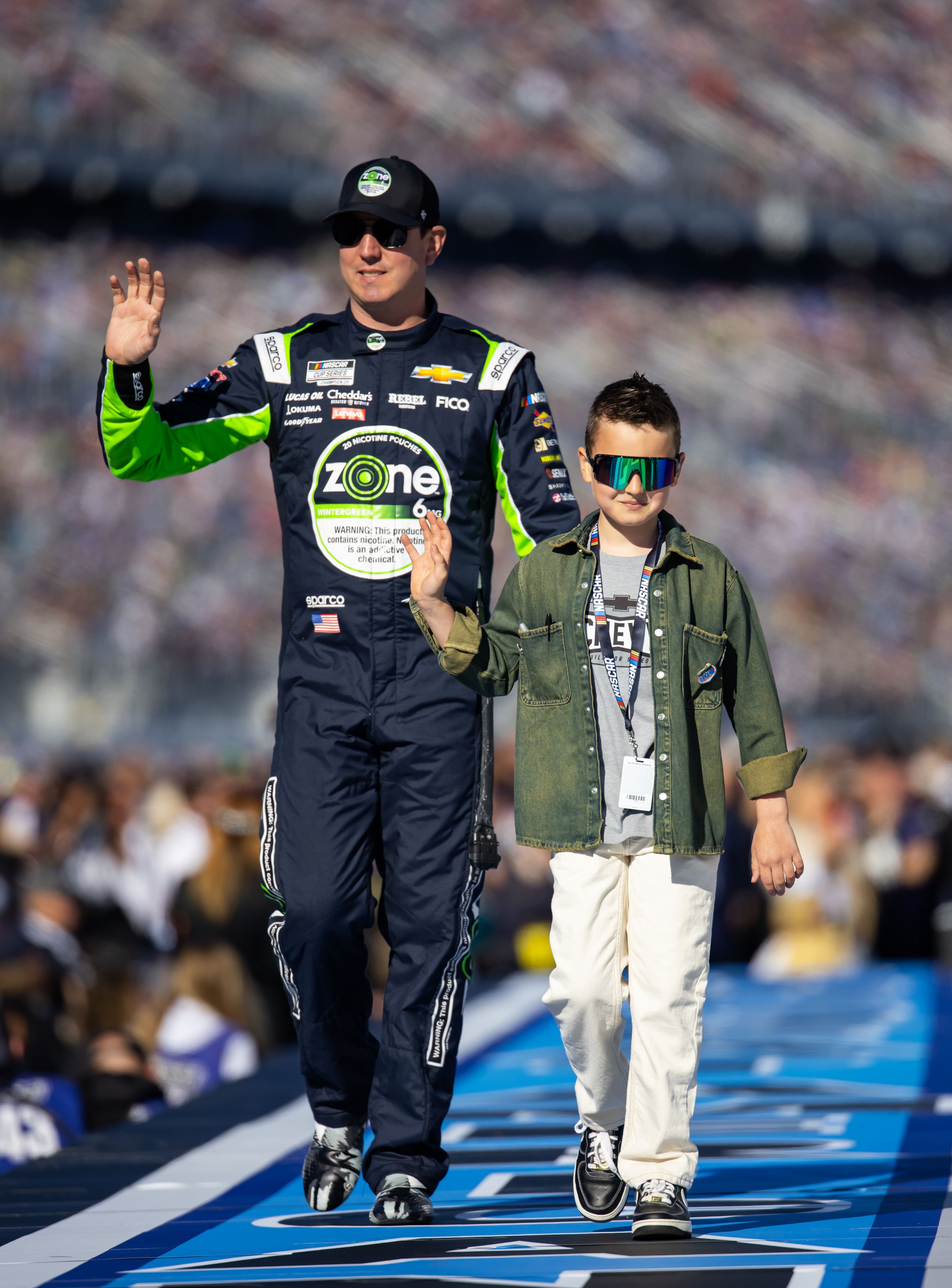 Kyle and Brexton Busch during the 2024 Daytona 500 - Source: Imagn