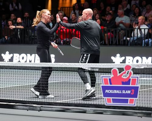 Andre Agassi and Steffi Graf at the Pickleball Slam 3 - Source: Getty