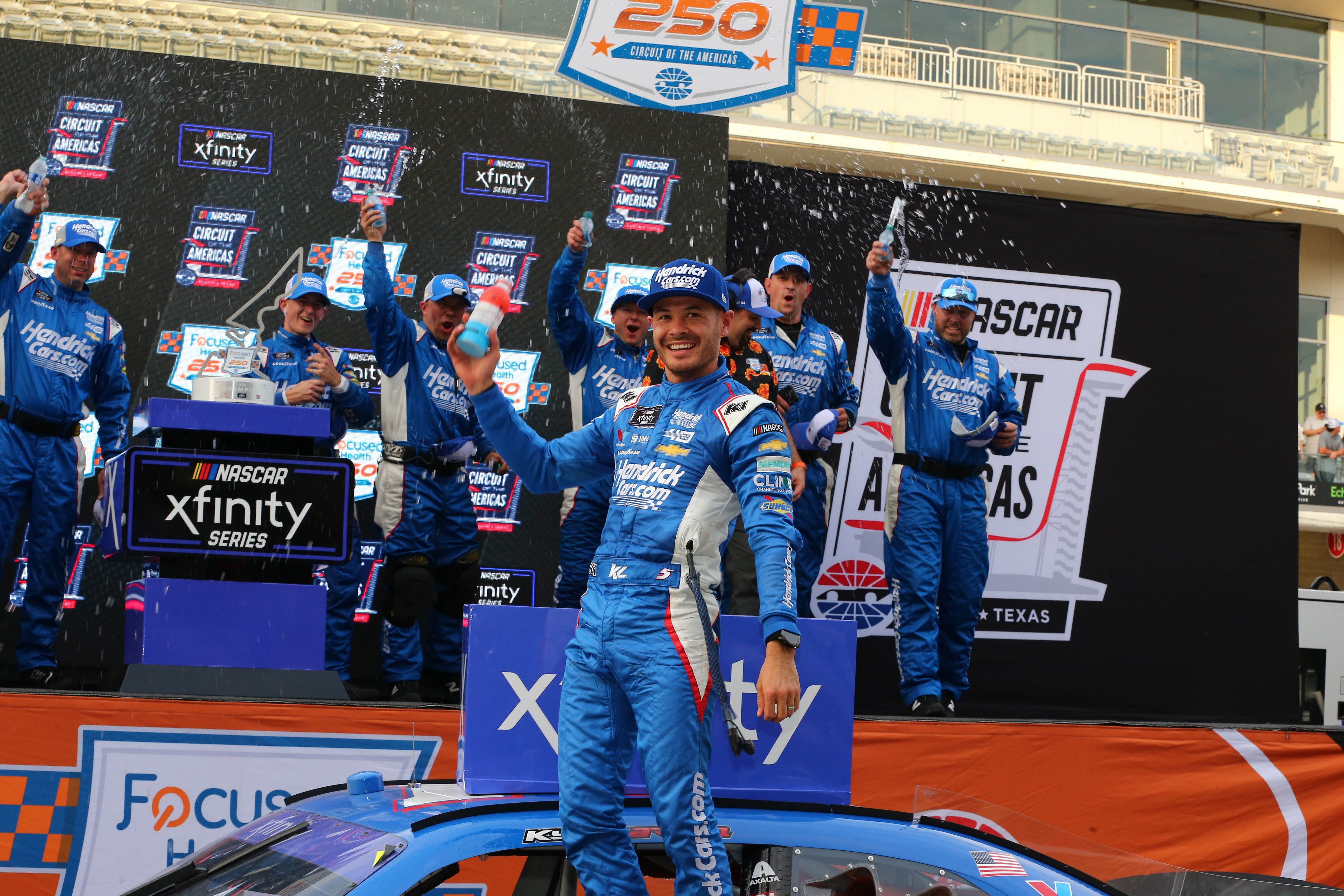 Kyle Larson&#039;s most recent Xfinity Series win was at COTA last year - Source: Imagn