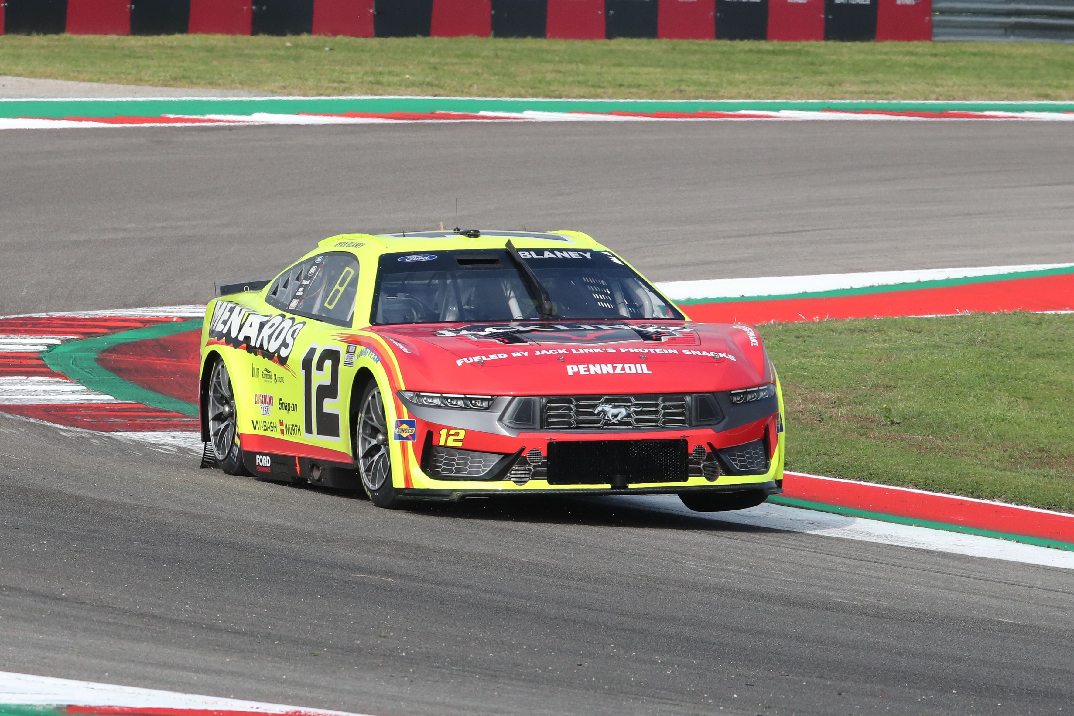 Ryan Blaney driving the No. 12 Ford at COTA last year - Source: Imagn