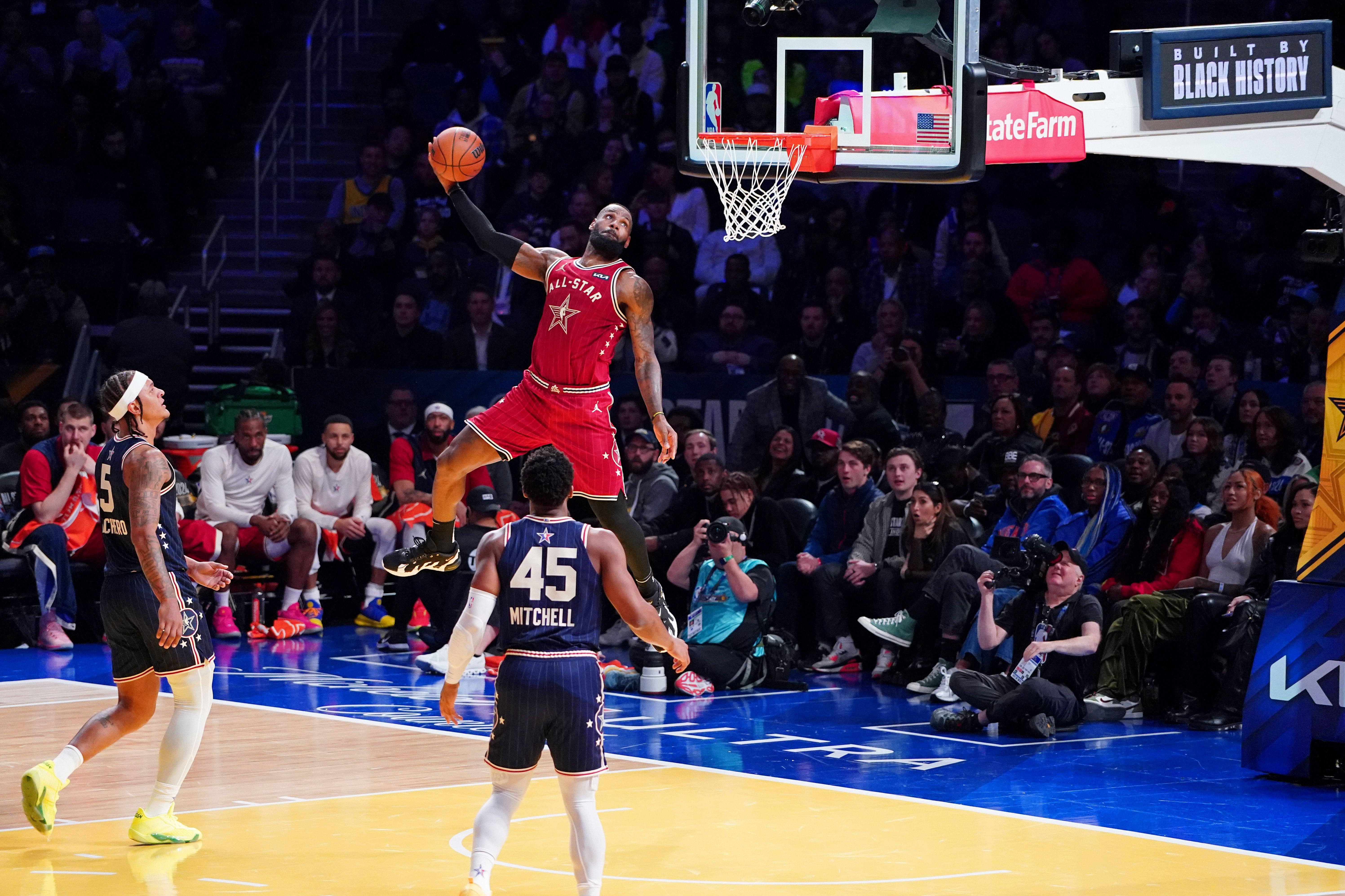 LeBron James has no regrets for not joining the slam dunk contest (Image Source: Imagn)