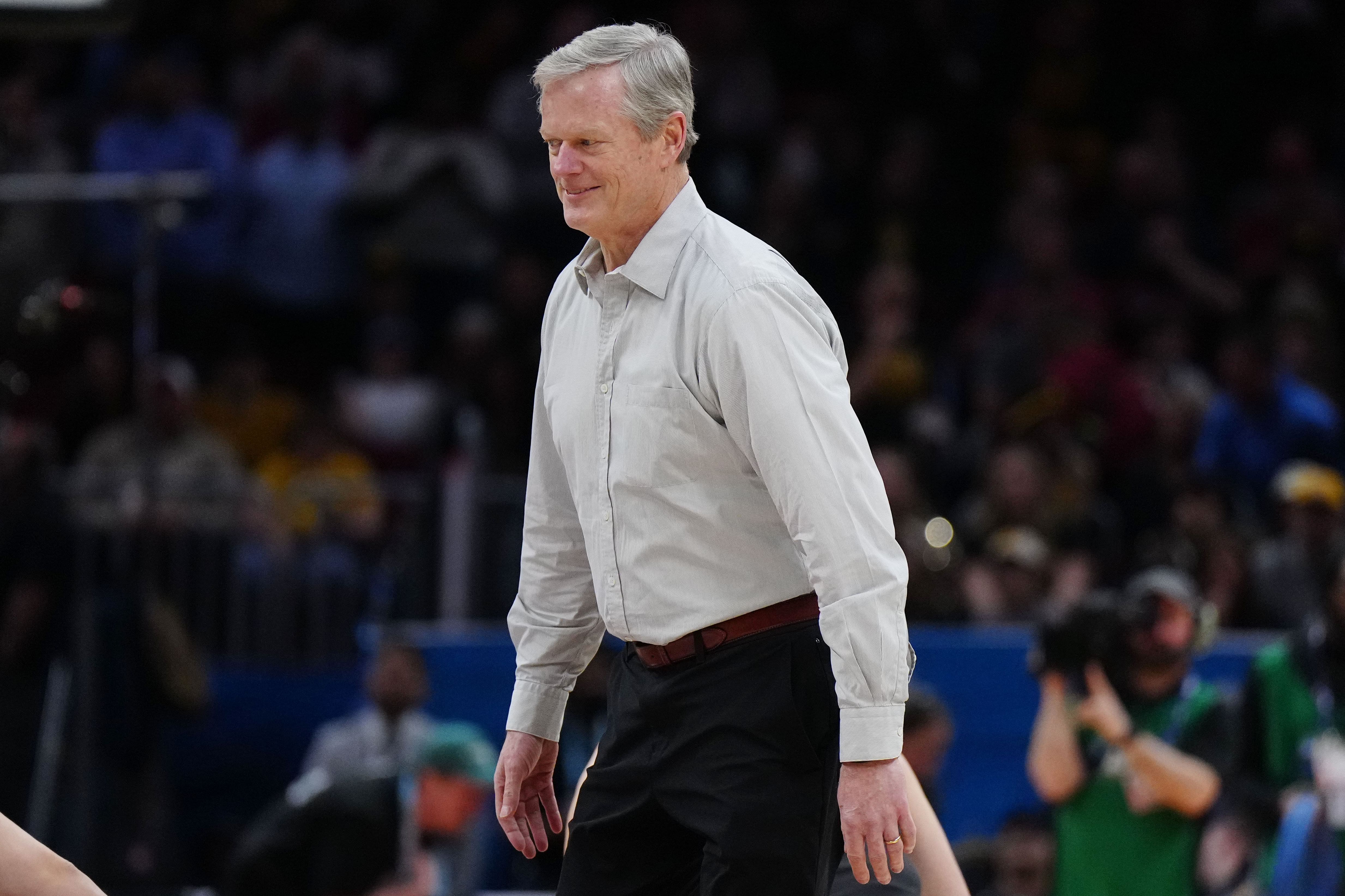 NCAA President Charlie Baker will be tasked with monitoring ongoing shifts in the Title IX significant of NIL deals. (Photo Credit: IMAGN)