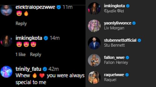 The WWE stars all showed their love for the star (Credit: Isla Dawn's Instagram)