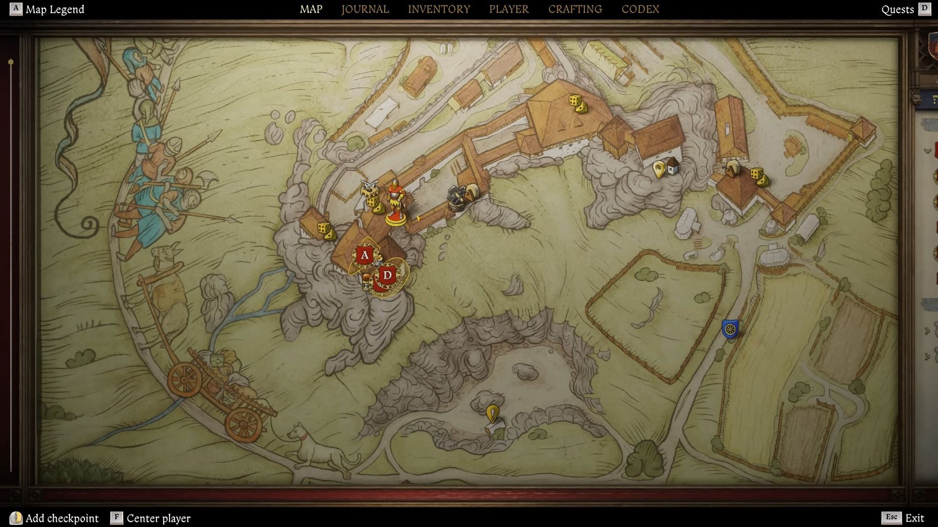 Map of Trosky castle (image via Deep Silver)