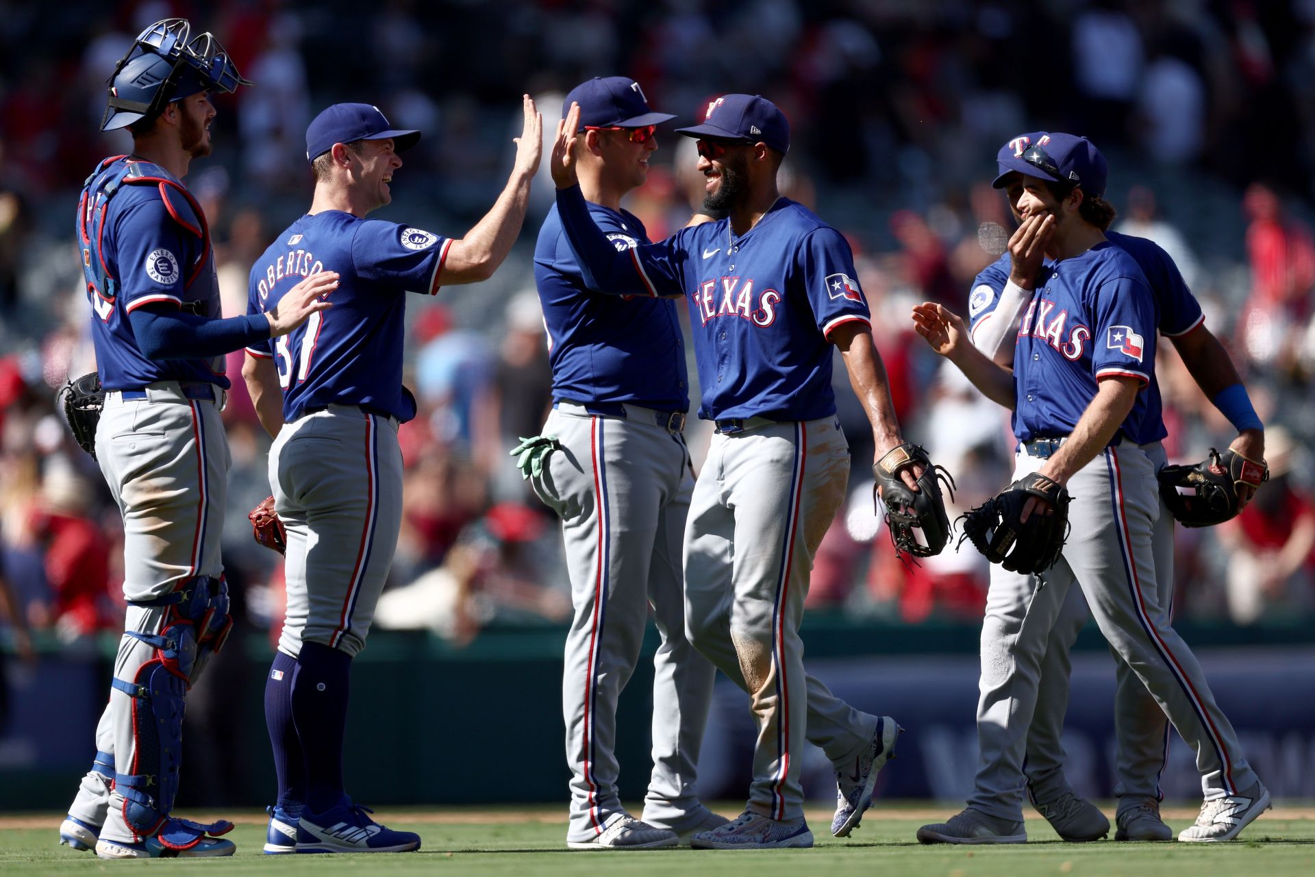 Texas Rangers v Los Angeles Angels