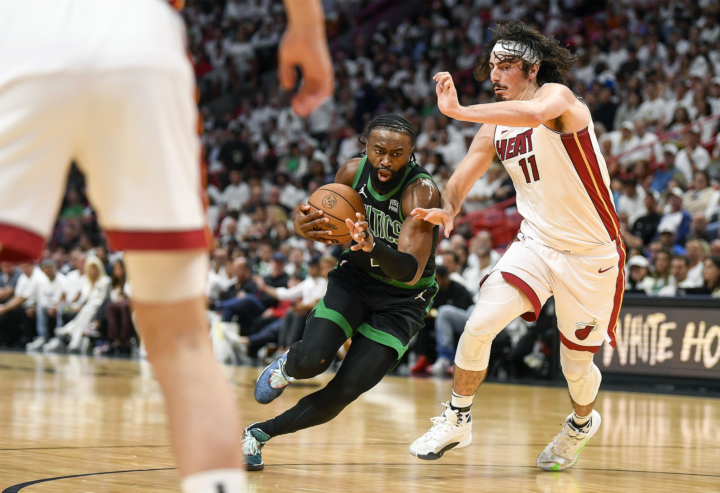 Boston Celtics guard Jaylen Brown (Credit: Imagn)