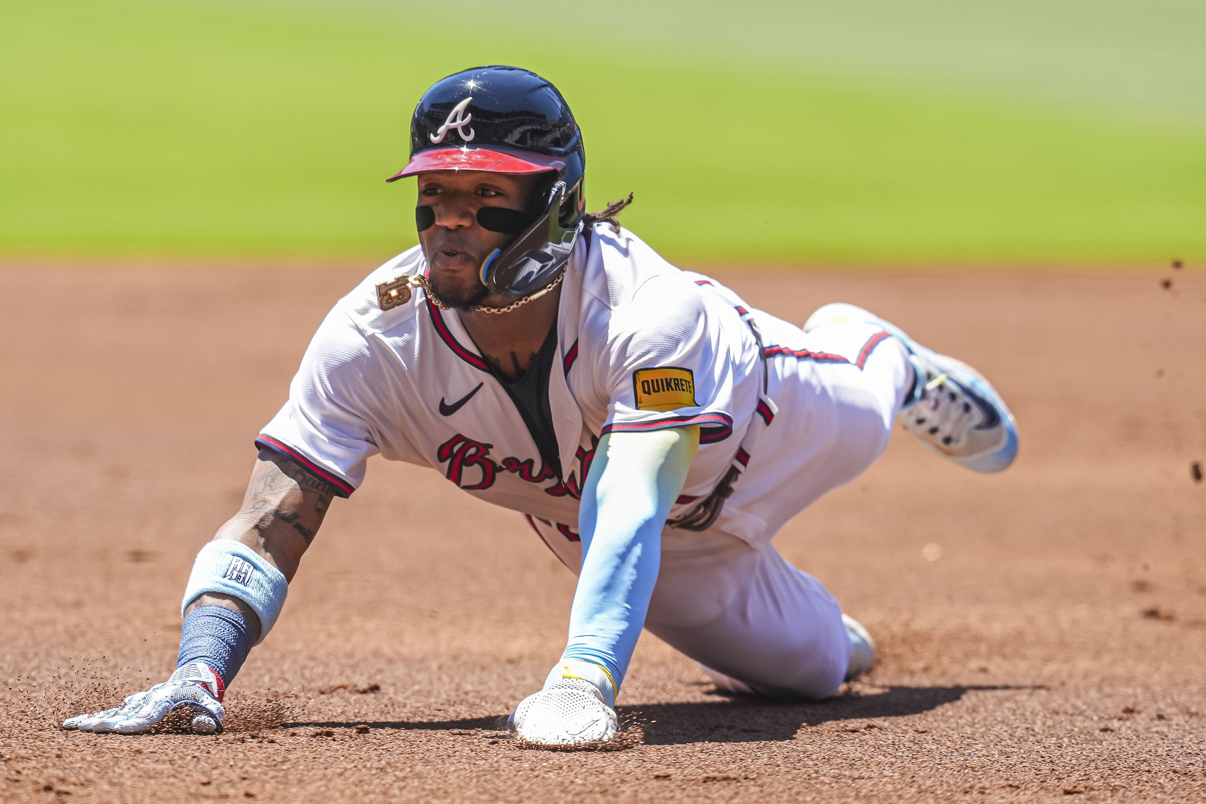 Ronald Acuna Jr. suffered an ACL tear while sliding on the basebaths (Image Source: IMAGN)