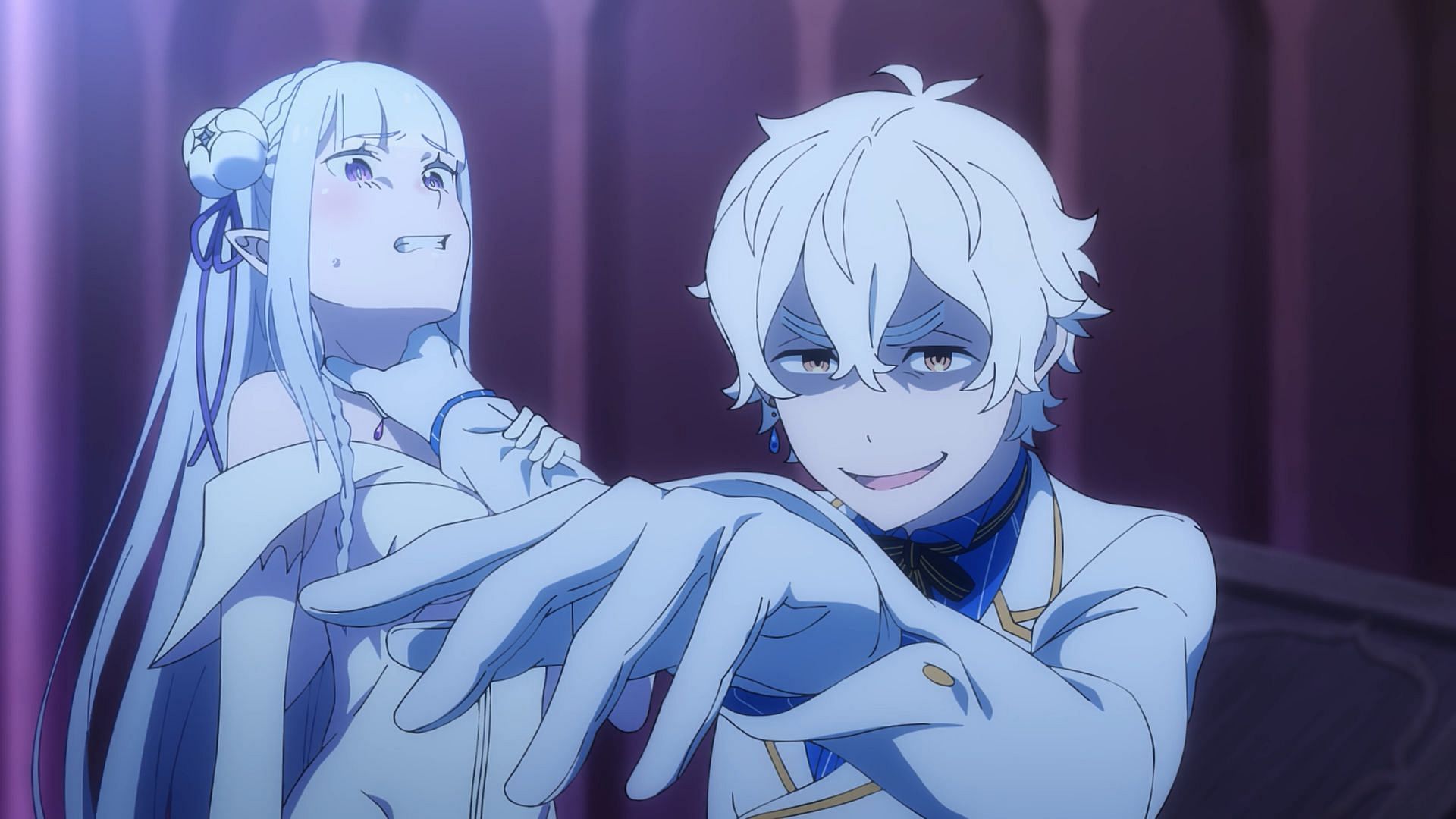 Regulus takes Emilia hostage in Re:ZERO season 3 episode 9 (Image via White Fox)