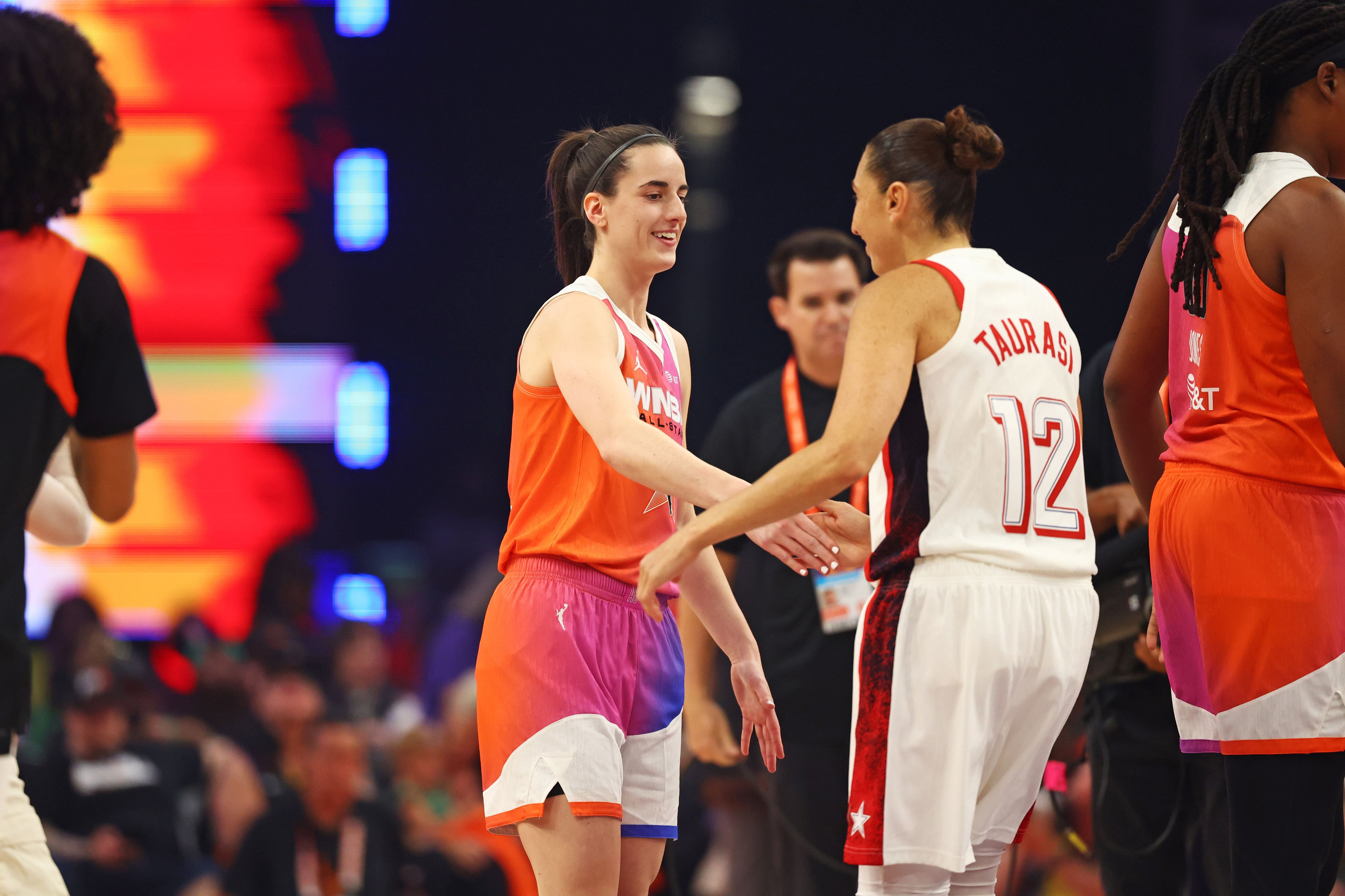 When Caitlin Clark shared honest thoughts on competing against Diana Taurasi - &quot;Always be somebody that I idolized&quot; (Image credit: Imagn)