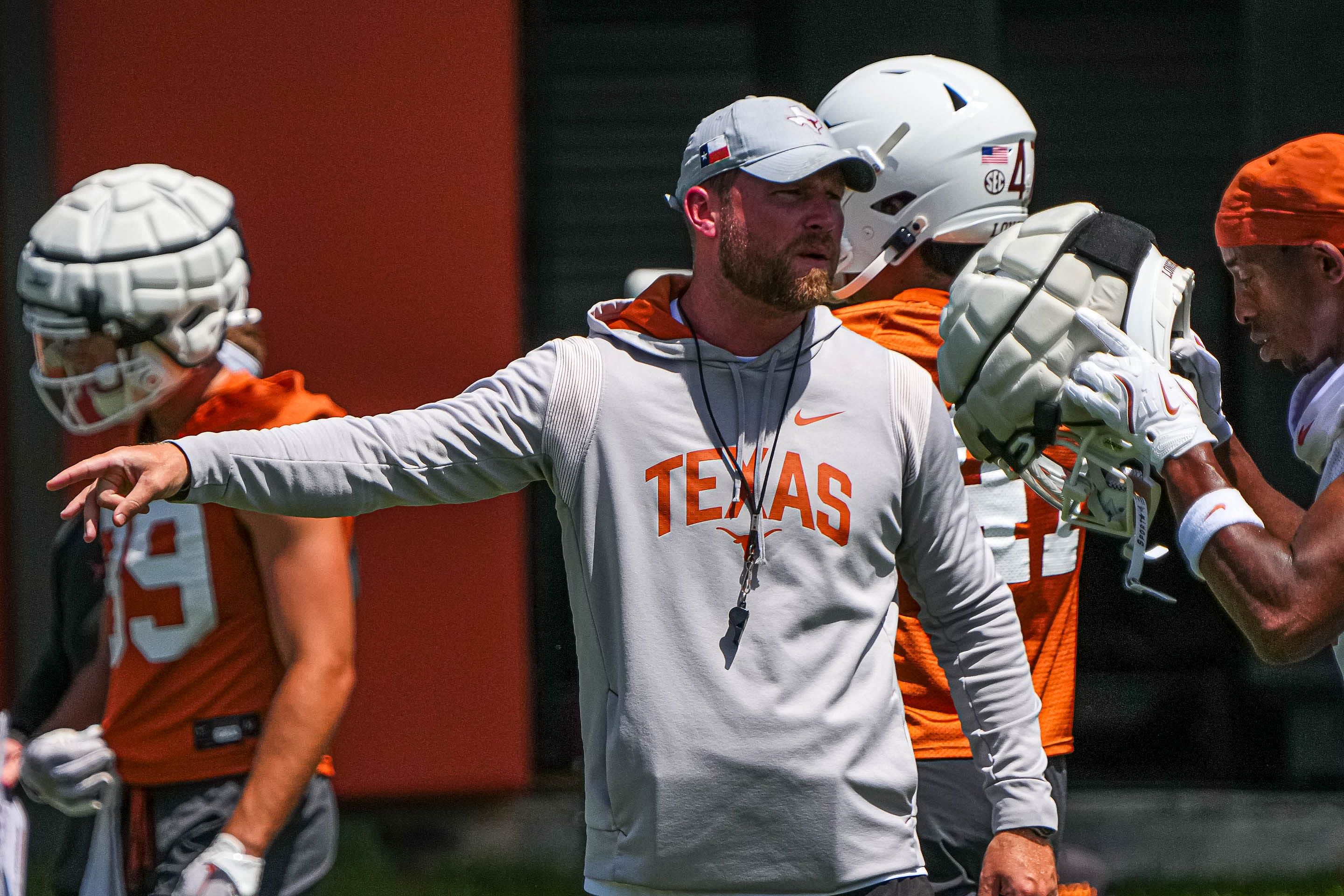 Blake Gideon, former safeties coach for the Texas Longhorns - Source: Imagn