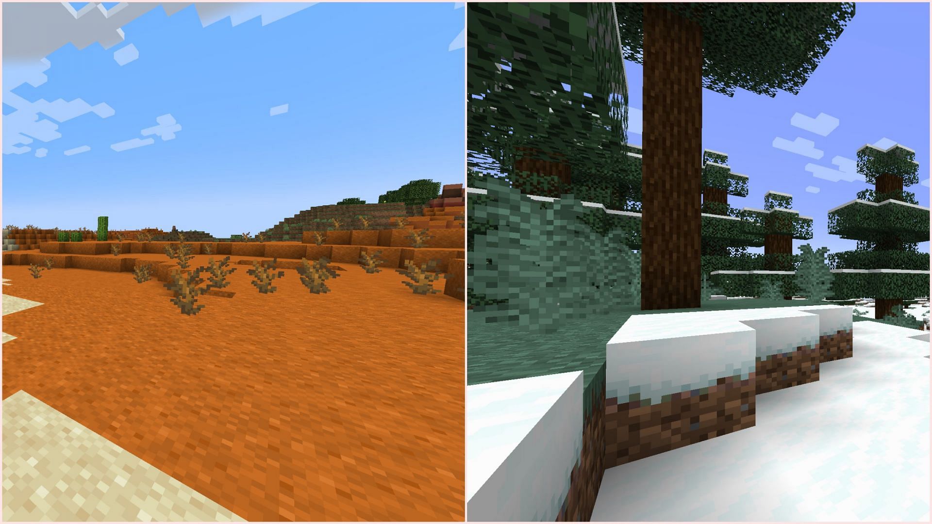 New chicken variants spawn in different biomes based on the region&#039;s climate (Image via Sportskeeda Gaming/Mojang)