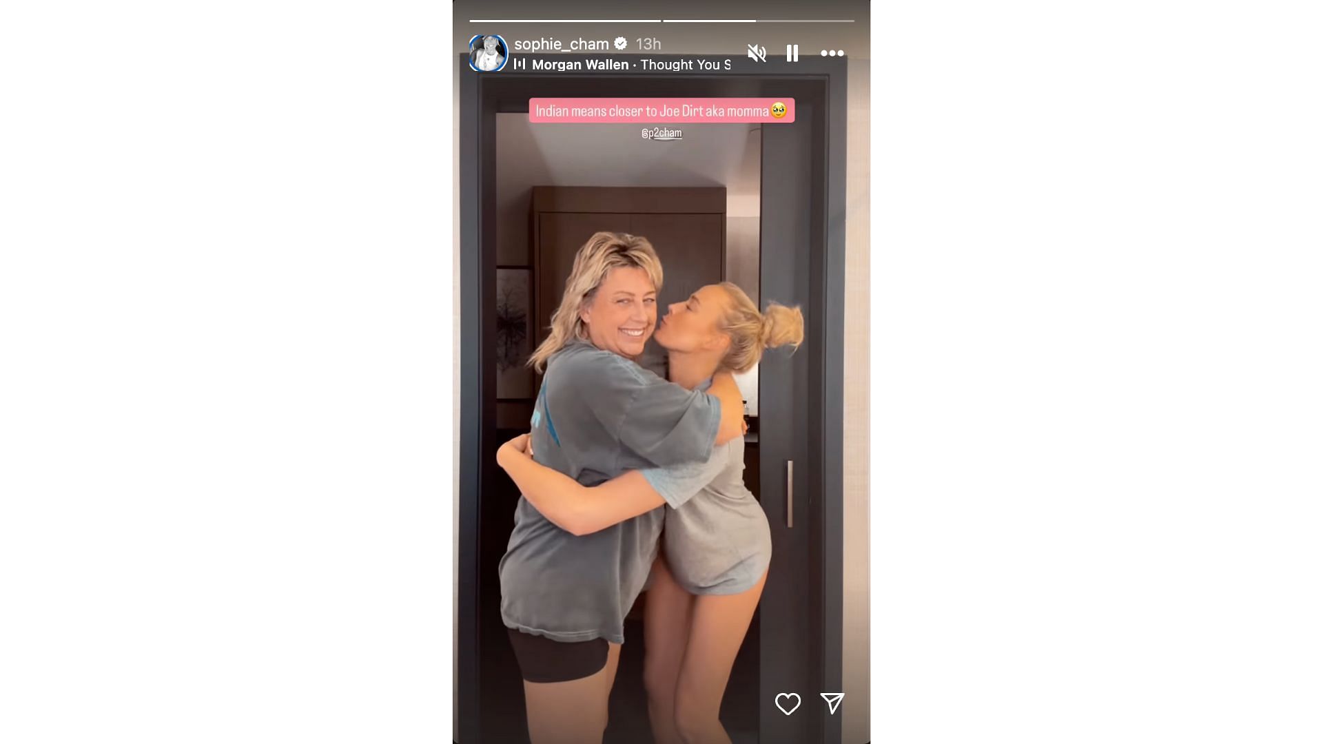 Sophie Cunningham shares a video on social media alongside her mother. (Credits: IG/Sophie Cunningham)