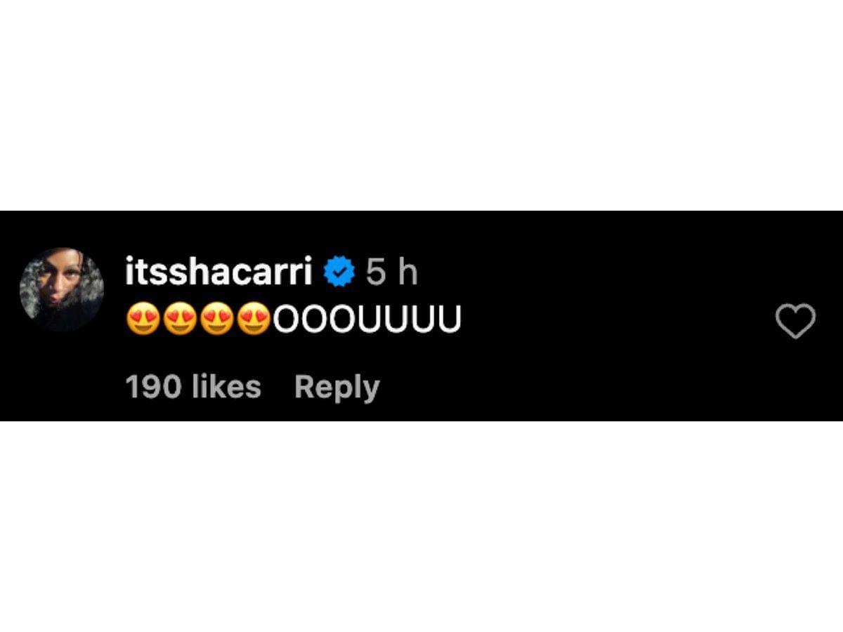 Sha&#039;Carri Richardson&#039;s comment on Instagram