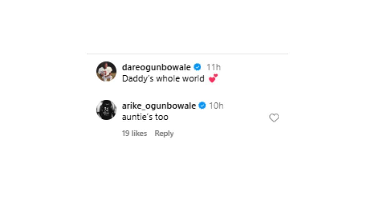 Arike reacts to her brother&#039;s post on Instagram