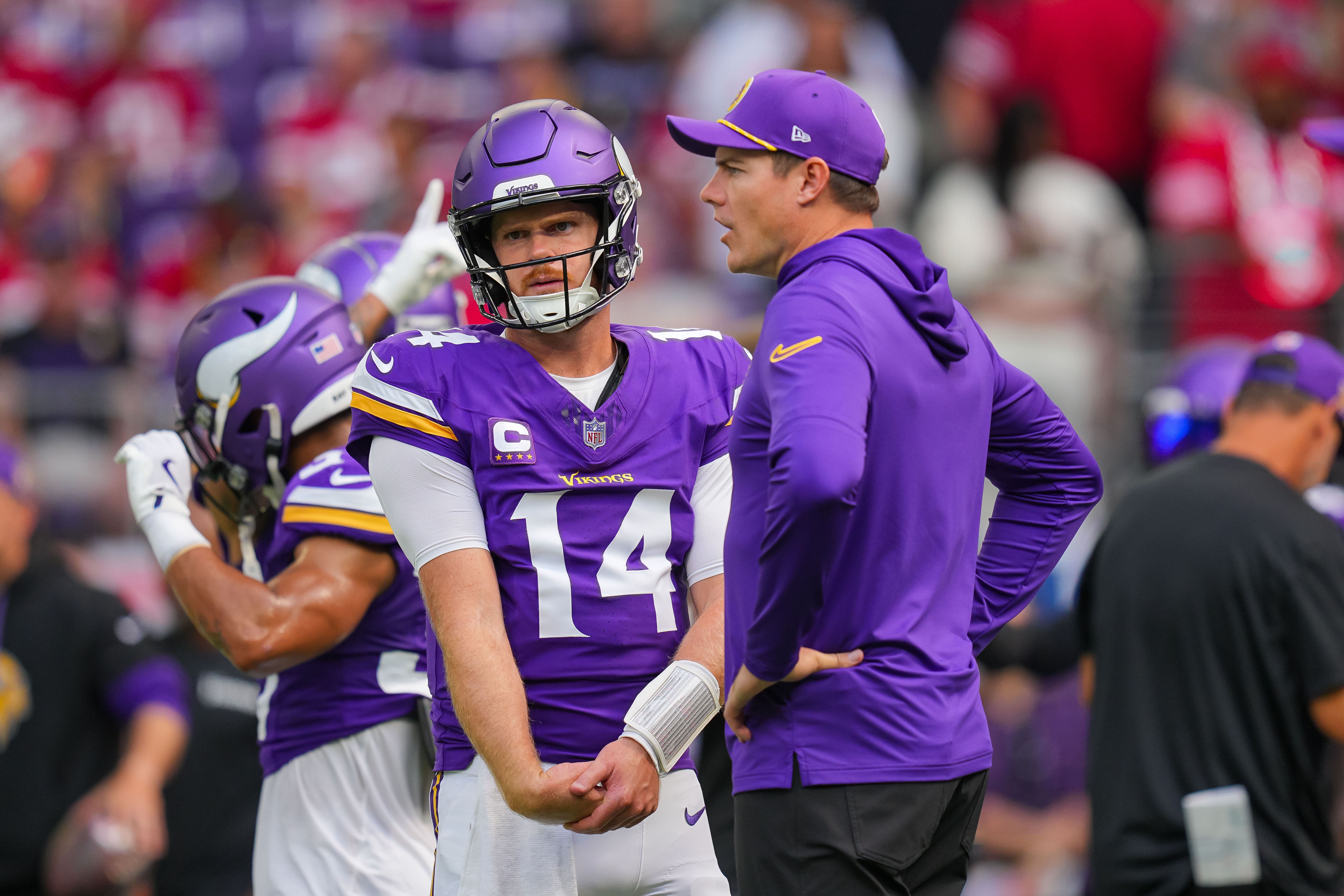 Vikings HC Kevin O&rsquo;Connell makes feelings clear about Sam Darnold&rsquo;s free agency position (Image credit: Imagn)