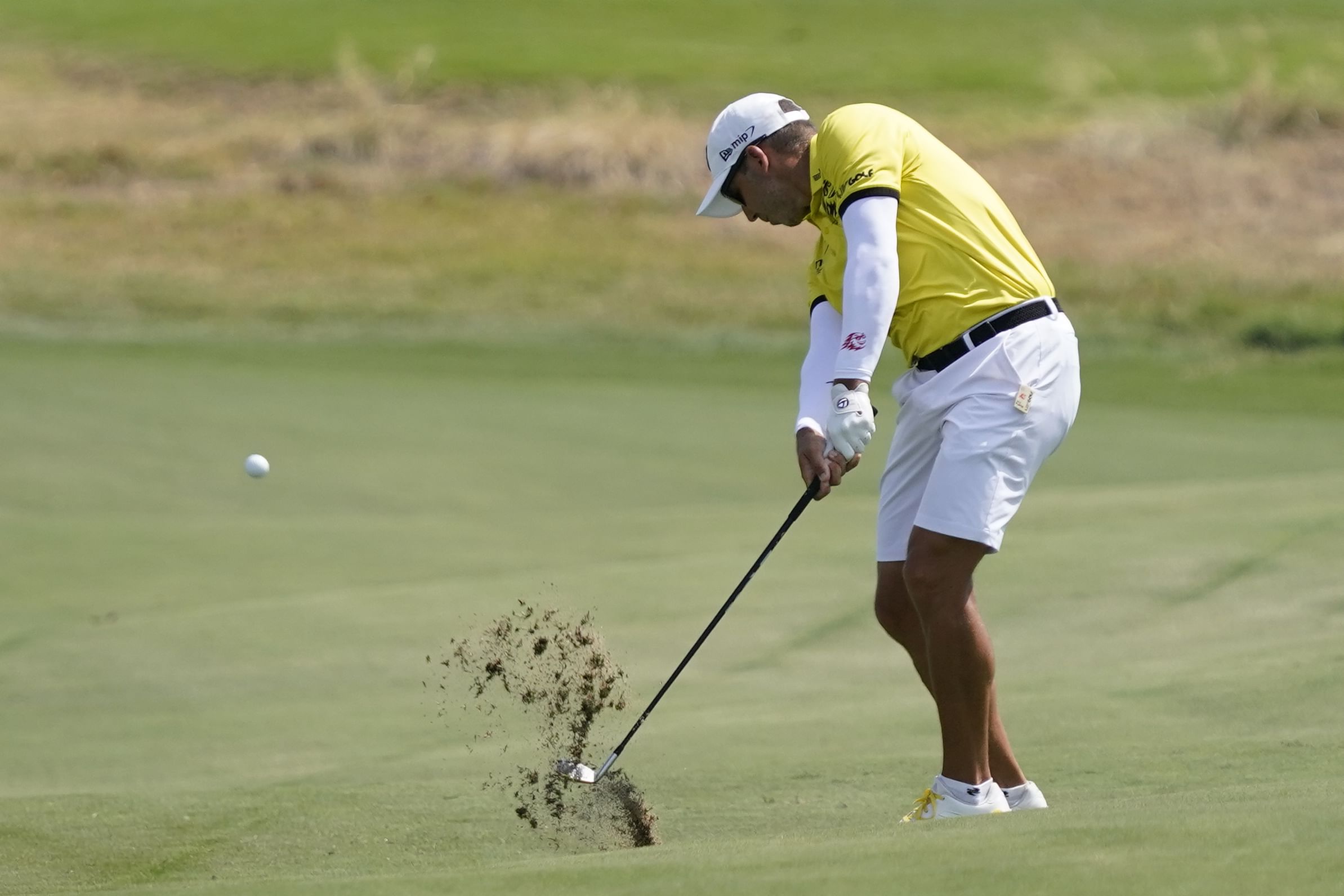 Sergio Garcia of the Fireballs GC plays a shot on the ninth hole during the LIV Golf Dallas Team Championship Semifinals at Maridoe Golf Club - Source: Imagn