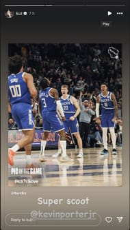 Kyle Kuzma dishes out 2-word response to Kevin Porter Jr.'s solid bench performance in Bucks win.