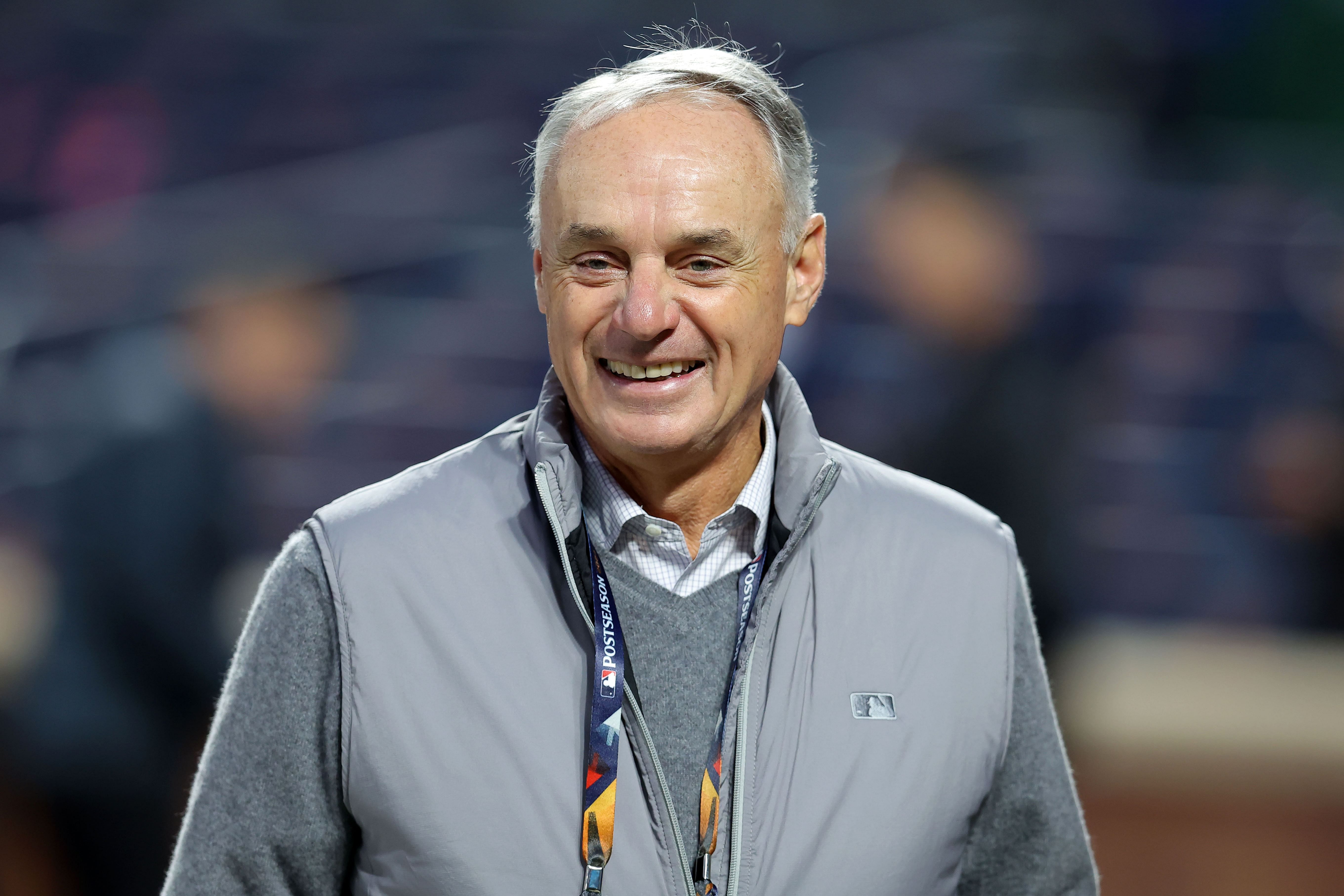 Rob Manfred isn&#039;t concerned about the Dodgers (Imagn)