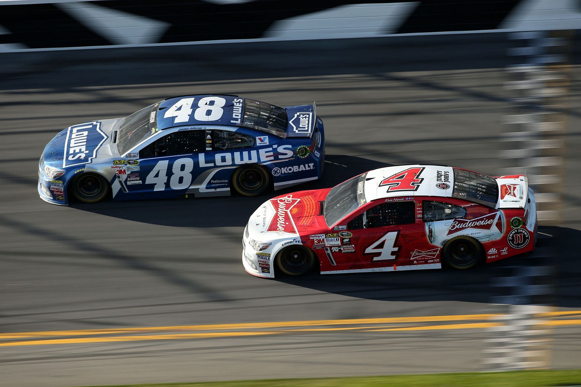 Johnson and Harvick (Source: Getty)