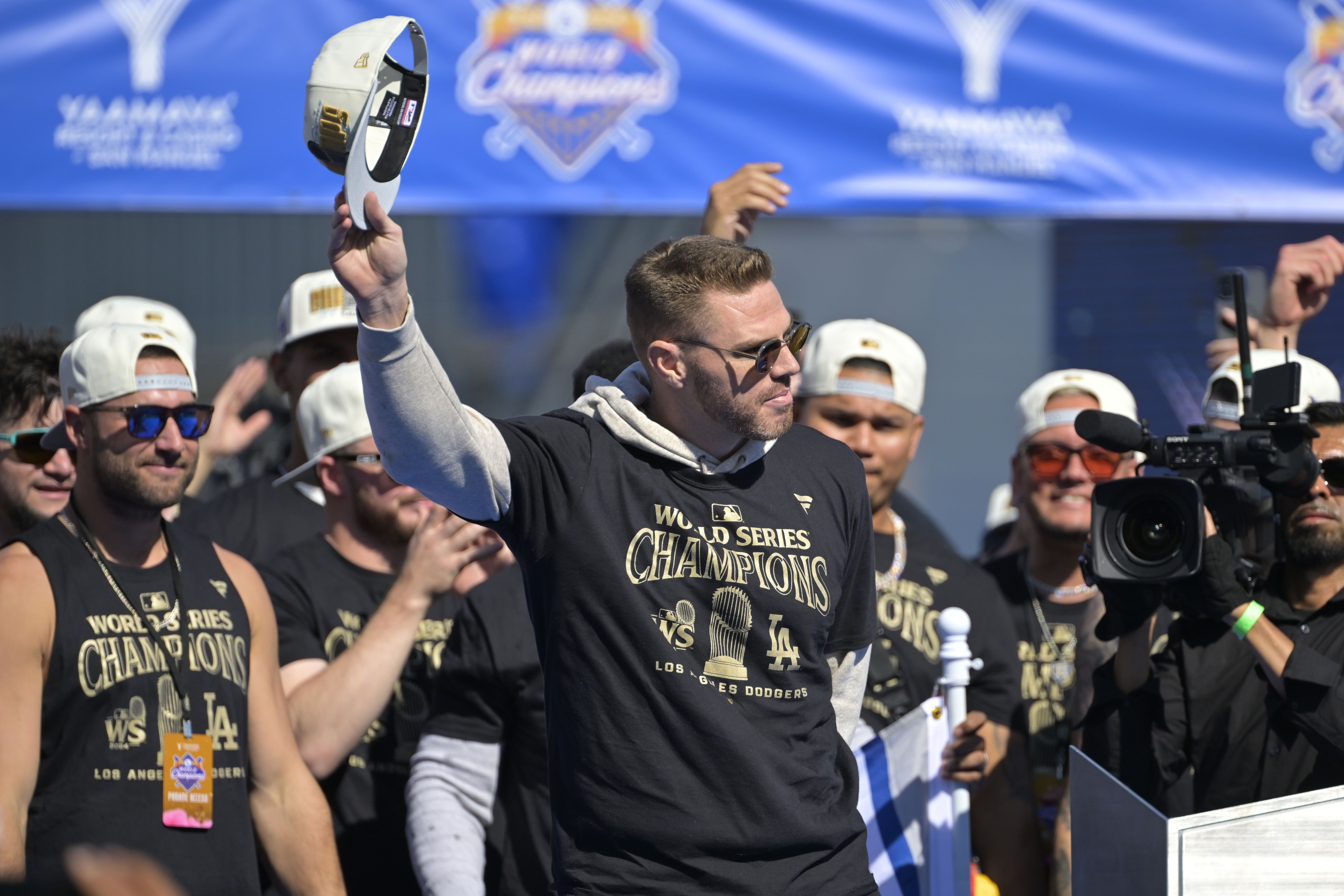 Los Angeles Dodgers Championship Celebration - Freddie Freeman (Photo via IMAGN)