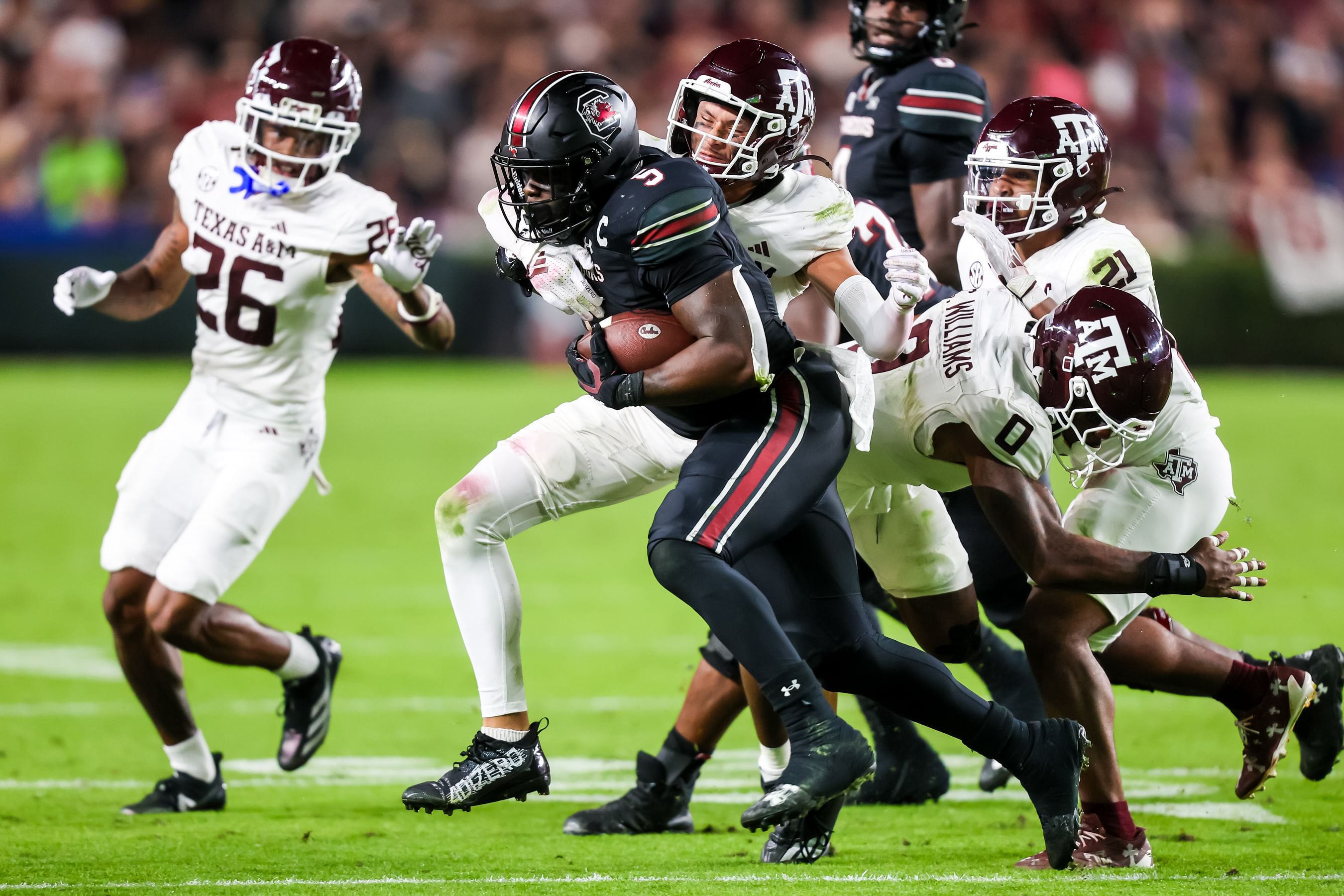 Raheim Sanders finished his college career at South Carolina - Source: Imagn